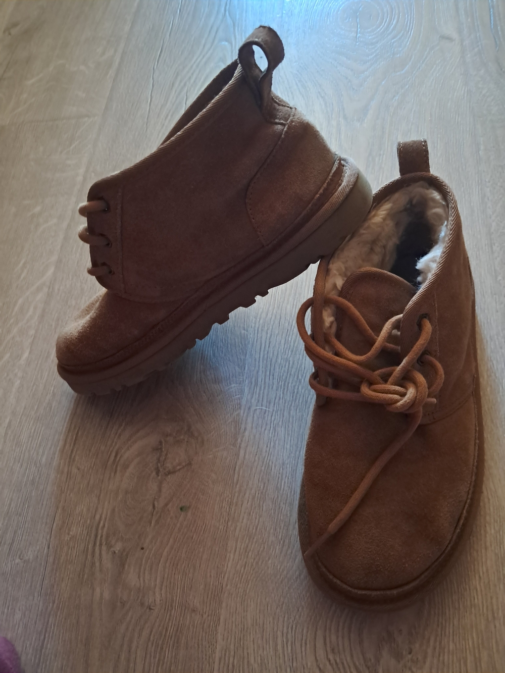 UGG Brown Suede Winter Lace-Up Boots